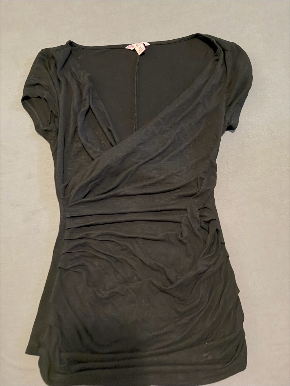 Women’s Black Wrap-Style shirt